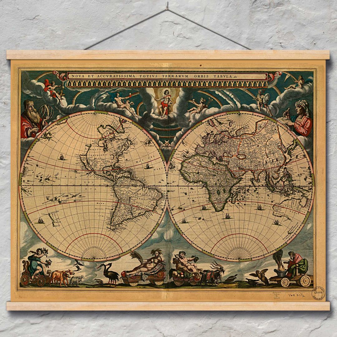 Нова и най-точна карта на света, ок.1660 година