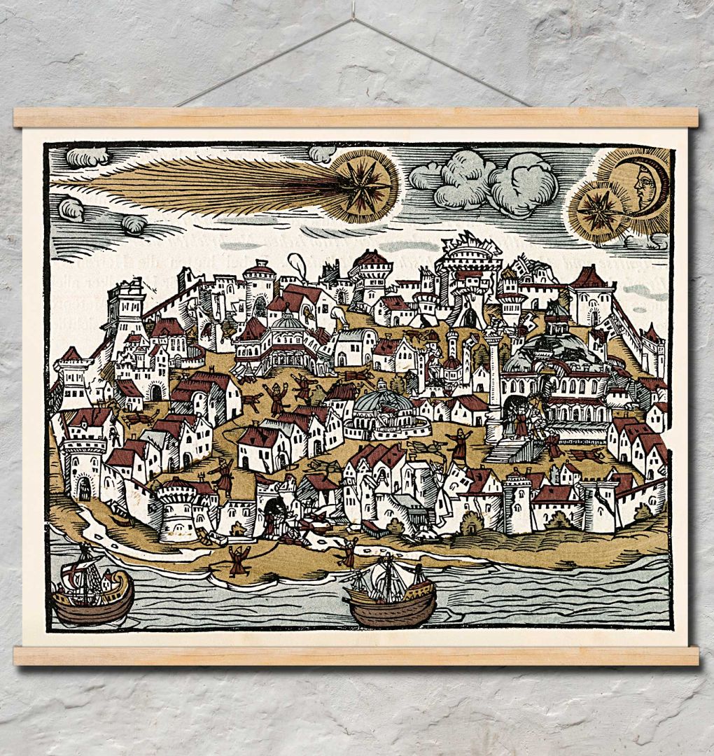 Карта на Истанбул след земетресението от 10 май 1556 год.