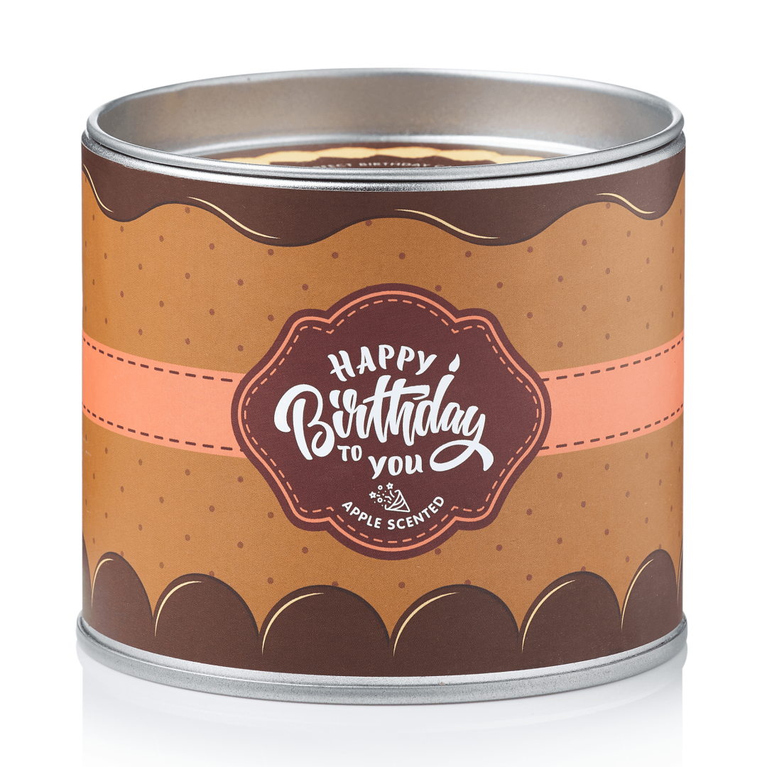 Свещ Happy Birthday с аромат на ябълка