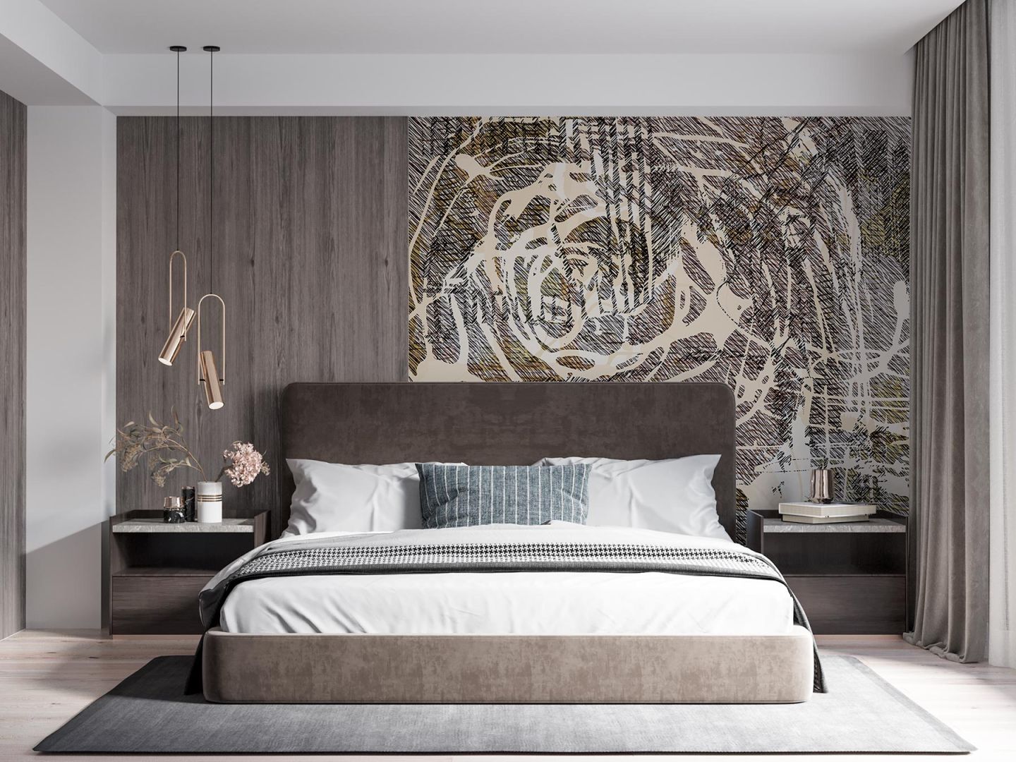 Тапет Импресия с Роза