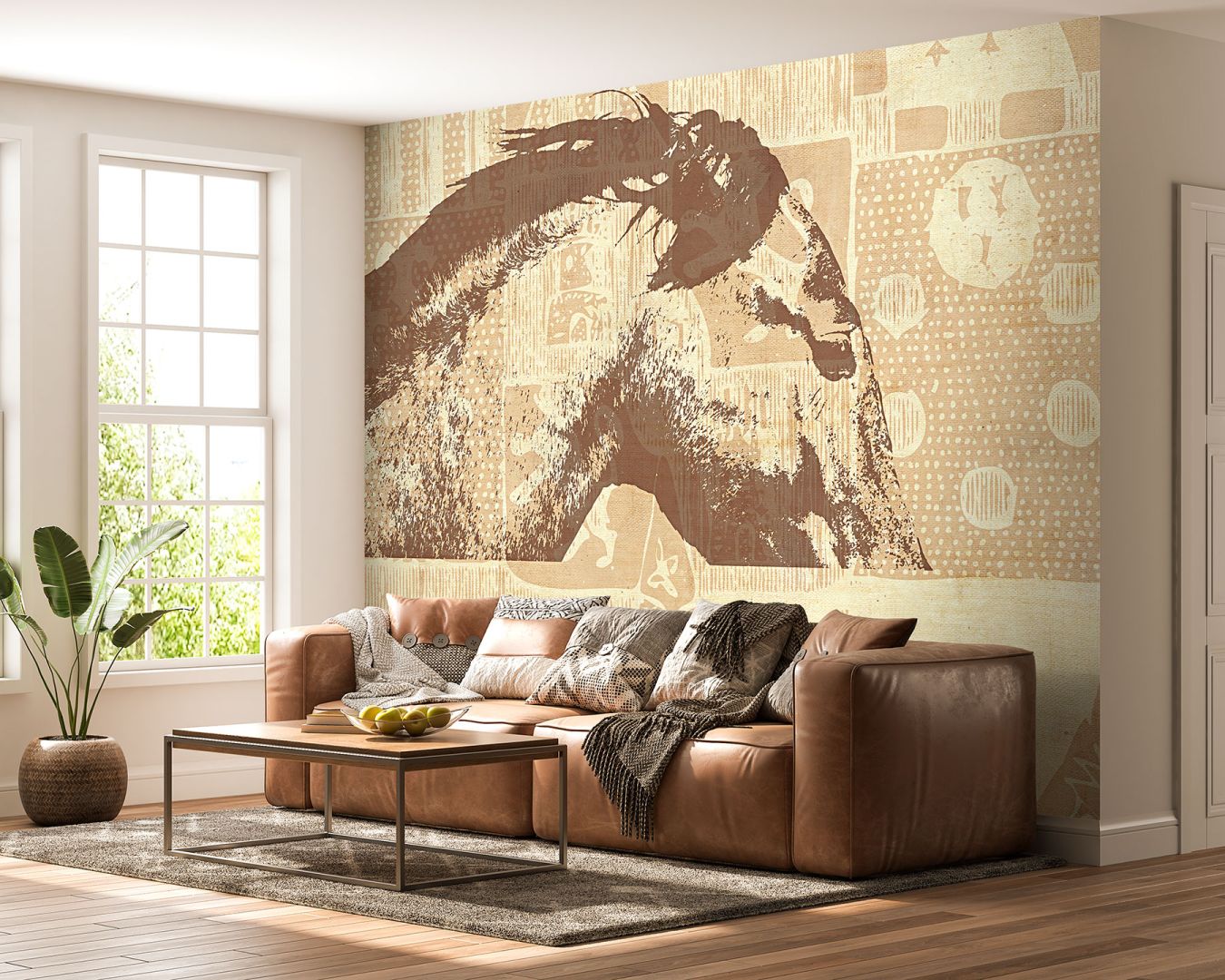 Дизайнерски тапет Самотния препускащ кон