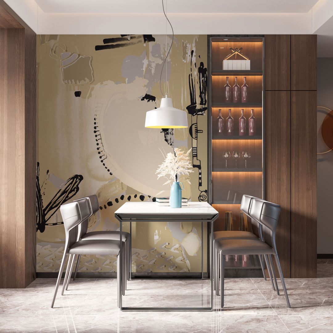 Тапет Отражения, абстрактна композиция