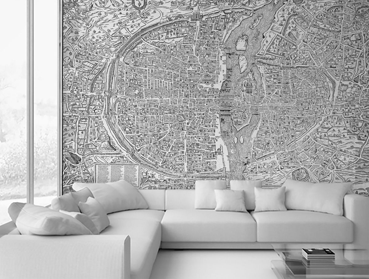 Тапет Карта на Античен Париж, графика