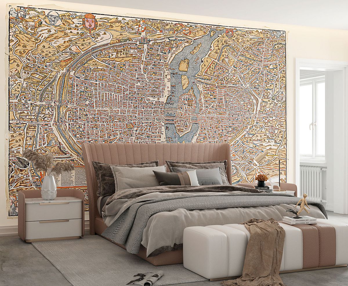 Тапет Антична карта на Париж