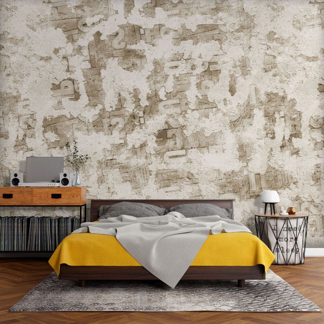 Тапет Мазилка и букви