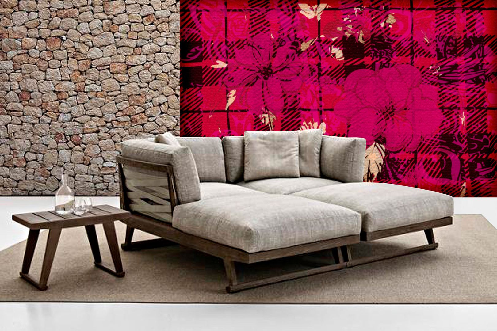 Флорален тапет с Циклами и карета