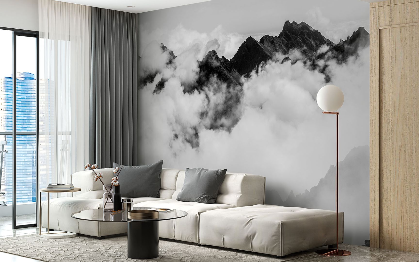 Фототапет Върхове в облаците