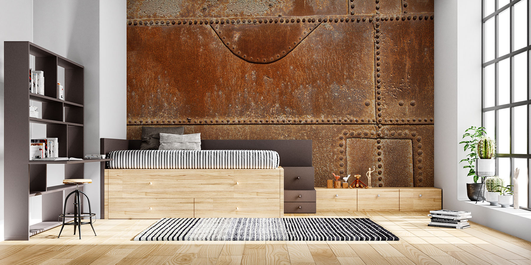 Арт Тапет с Ръждив винтидж сандък