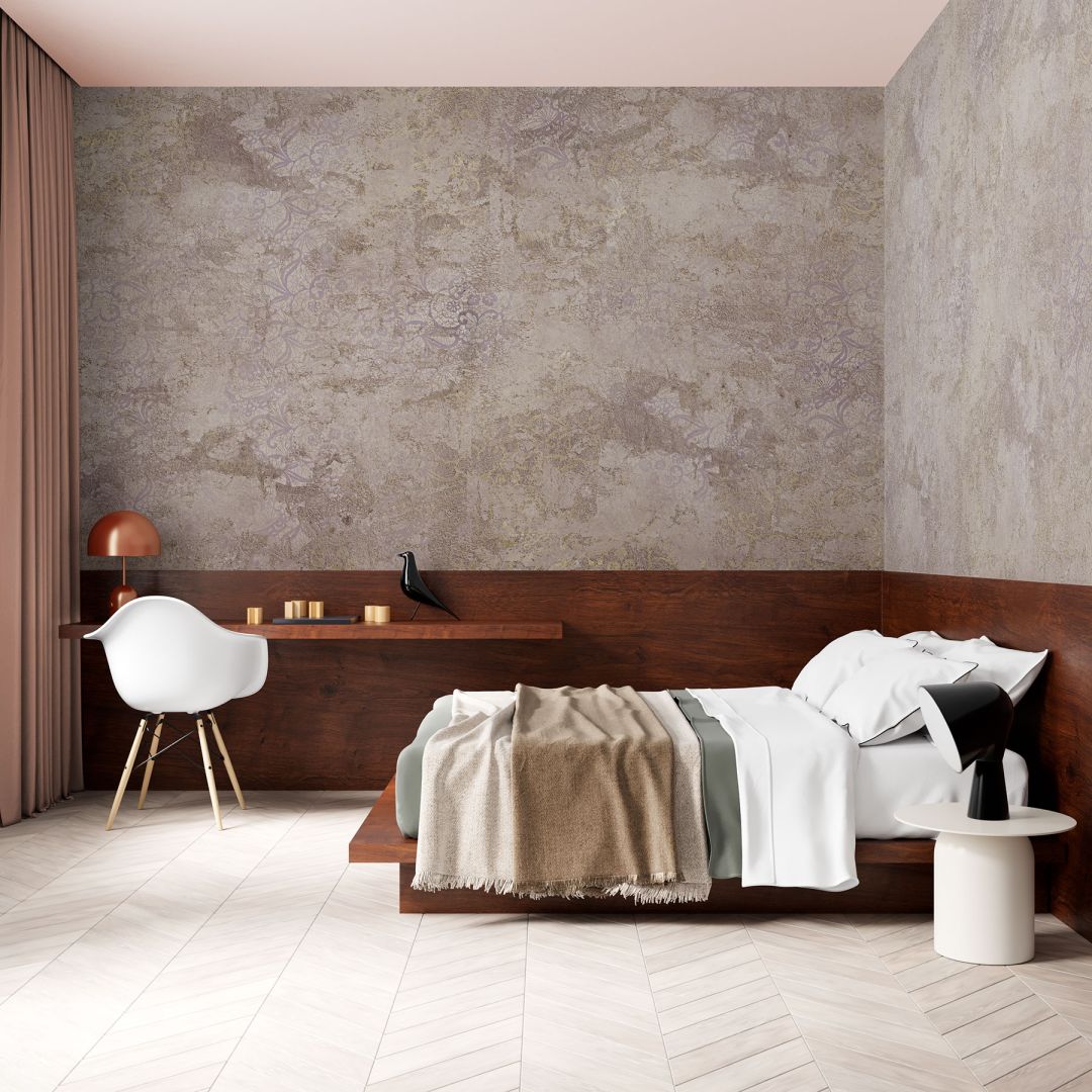 Арт тапет с мазилка и дантела