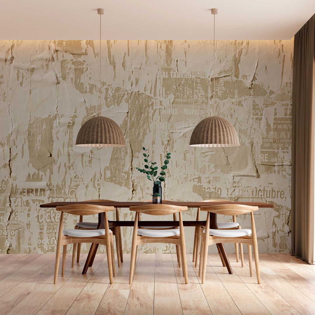 Тапет Колаж с кафява хартия и мазилка