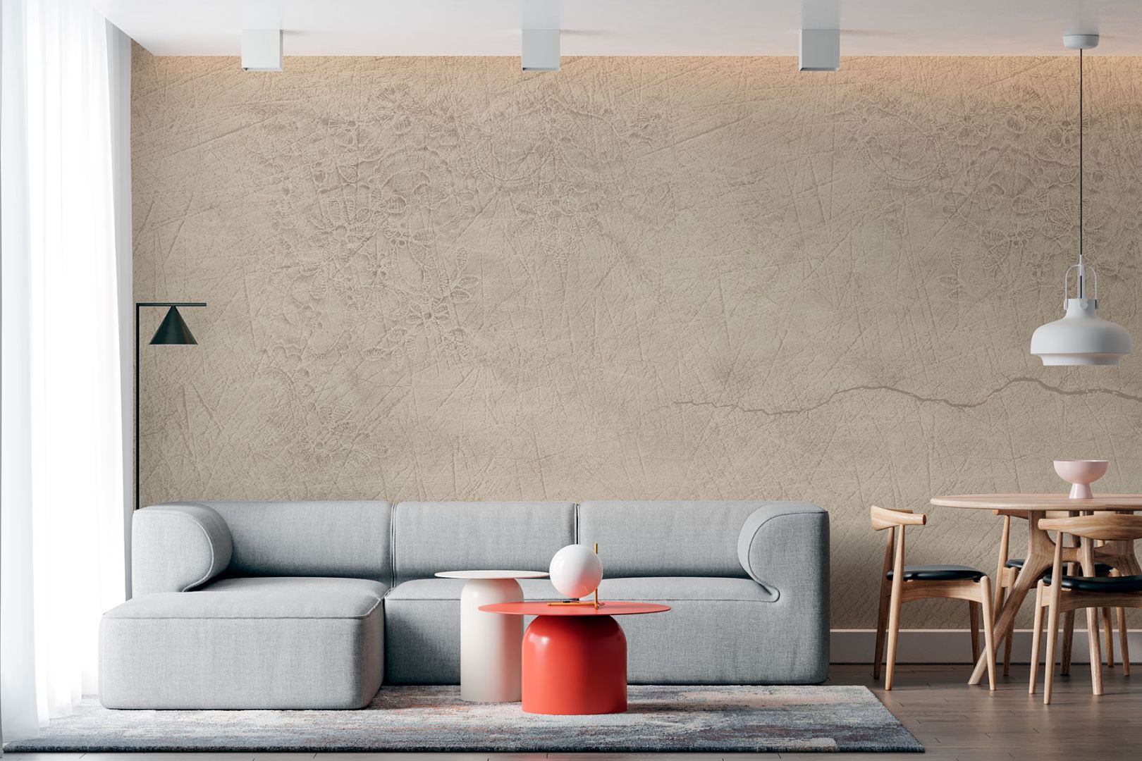 Дизайнерски тапет с инкрустирани цветя